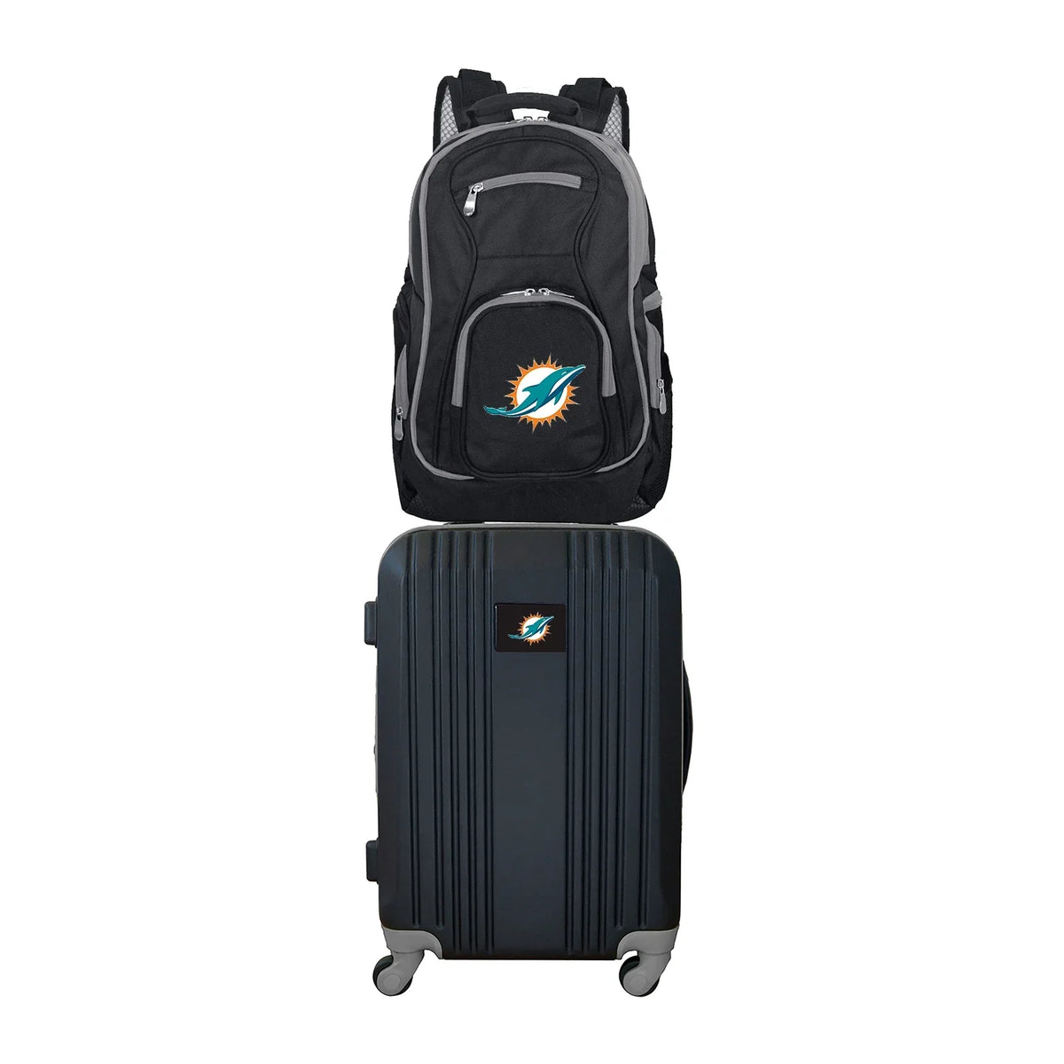 and 2-Piece NFL Dolphins Set Luggage Miami Backpack