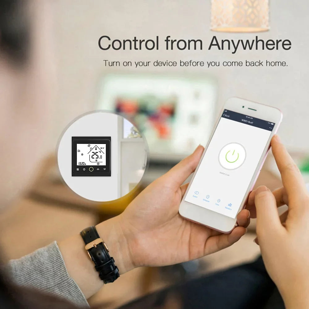With Compatible -- Boiler Temperature liquid Temperature Compatible Thermostat,5a / With Temperature / Wi-fi Smart / liquid GoolRC Smart App