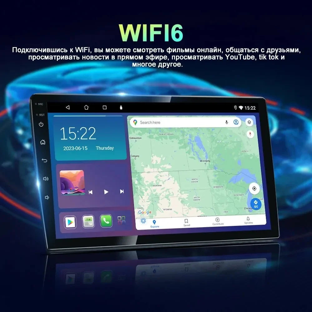 GPS Android ROM Car Navigation Built-in 2014-2019 Control with 10 Steering Host 4G Carplay/Android Wheel 64G RAM Radio Auto, for WiFi Bluetooth Highlander
