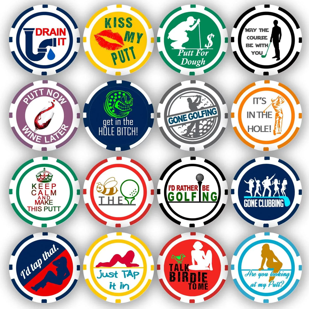 Poker VINCI DA 11.5 Collection, Ball Golf (16-Pack) Chips Chip Marker Gram