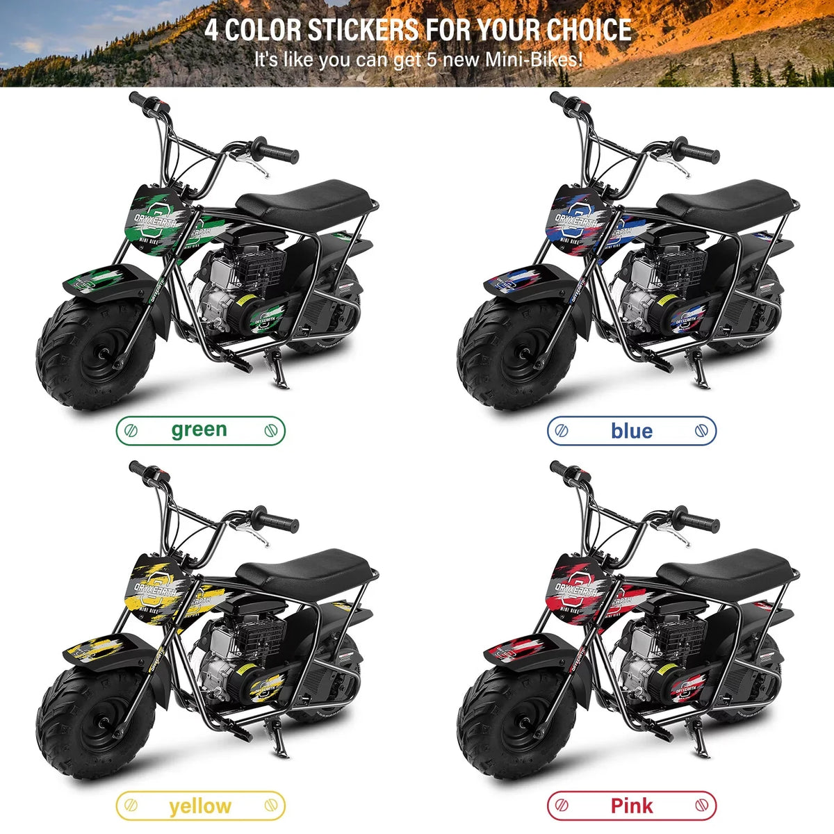4-Stroke Toys, Gas for Bike,105CC Bike on 8-14, Powered Ride Kids Dirt Mini Motorcycle Racing