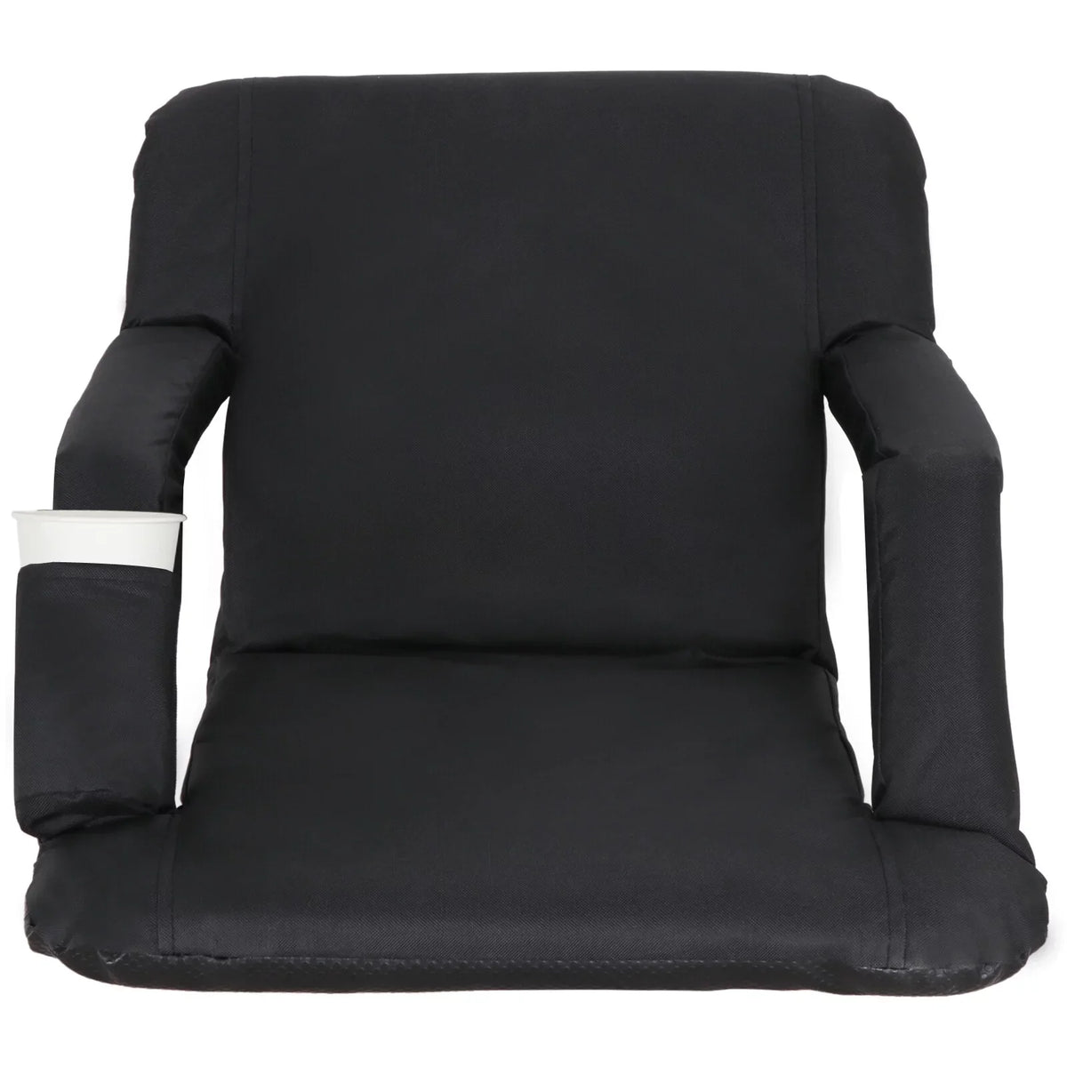 Black 2PCS Seat for Stadium Positions Bleacher Portable Chair 6 Reclining ZenSports