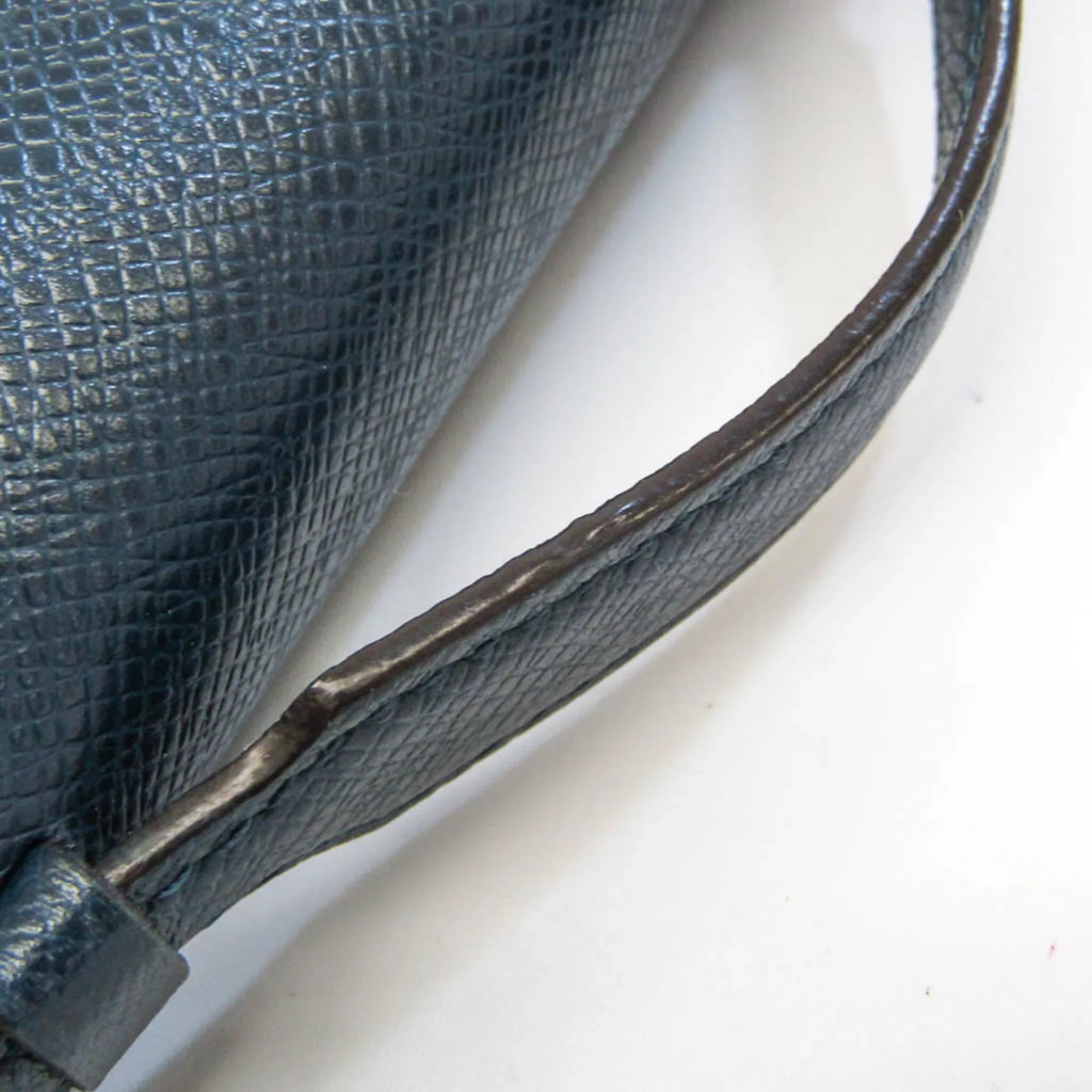 Men's Leather Taiga Wallet XL Blue Taiga (Good) Pre-Owned M64019 Zippy (bi-fold) Long Navy
