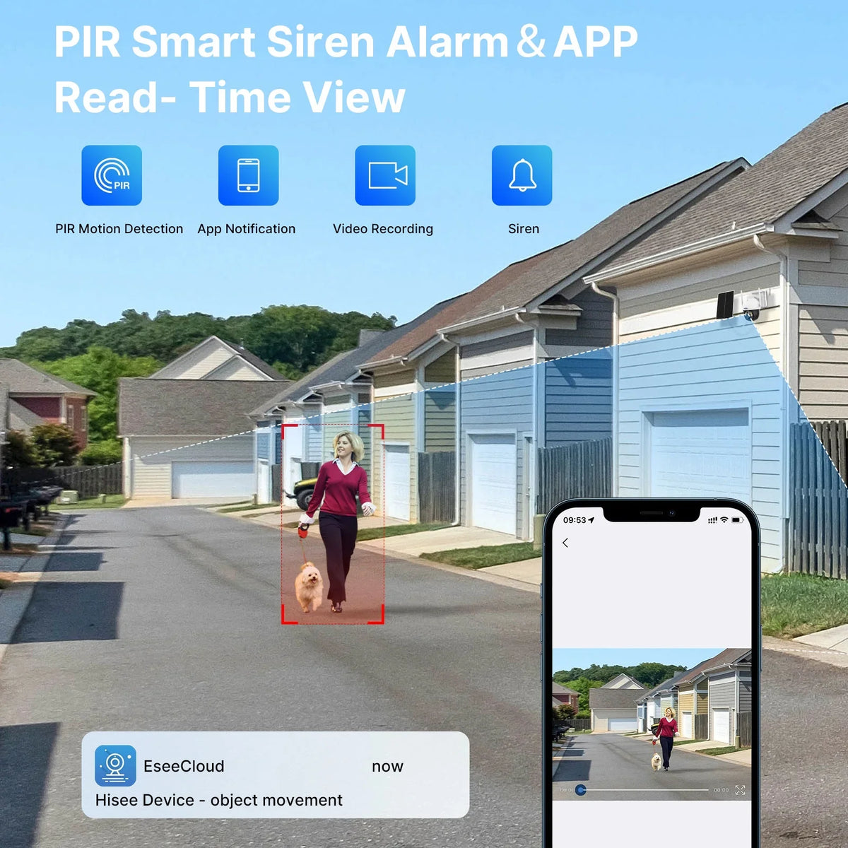 Audio,Color Rechargeable Card zoom,2-Way Solar AI Slot,Smart Wireless Pan/Tilt,8X digital Camera,360 Security Night Vision,Spotlights,SD Detection View Hiseeu Battery 2K/3MP