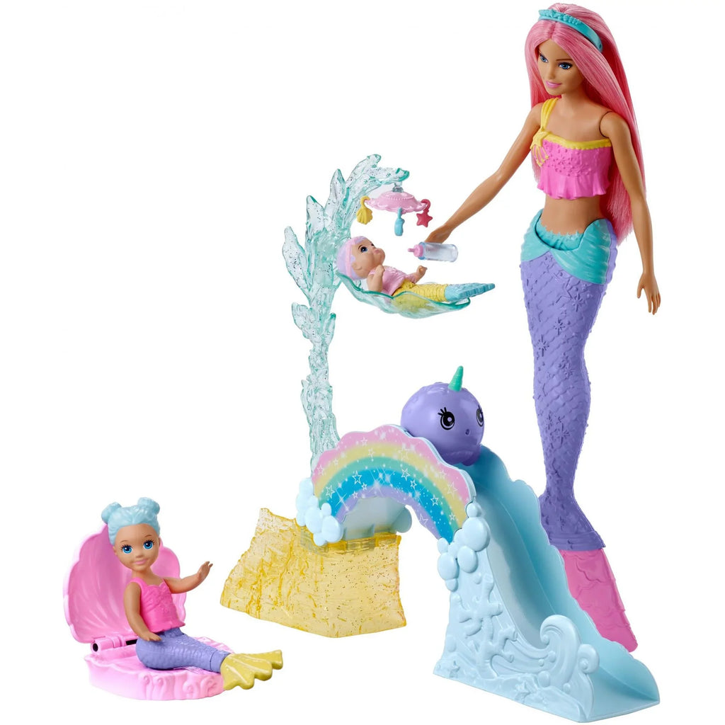 & Doll, Mermaid Dreamtopia Mertoddler Merbaby Playset Barbie