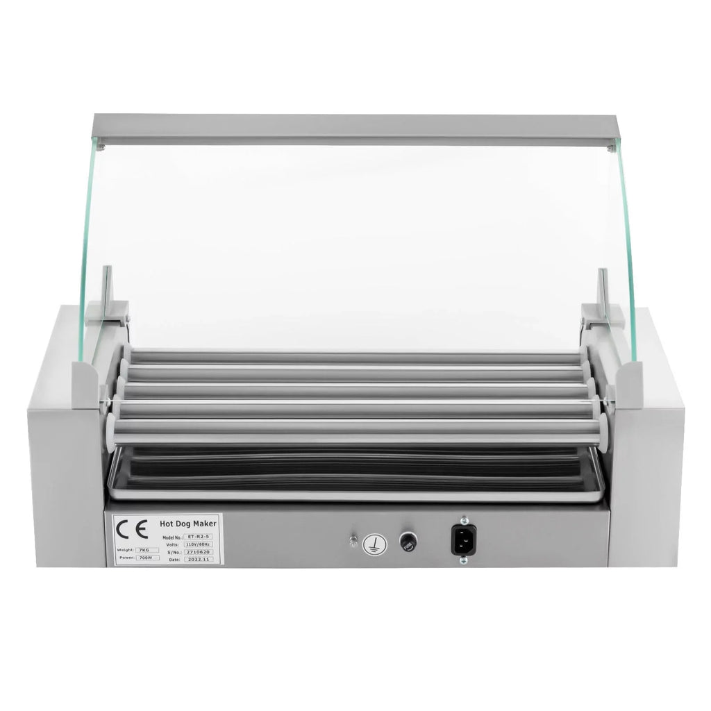 DENEST Holds Rollers Grilling Stainless 12-Hot Set Dog 110V W/5 0-250℃ Sausage Machine