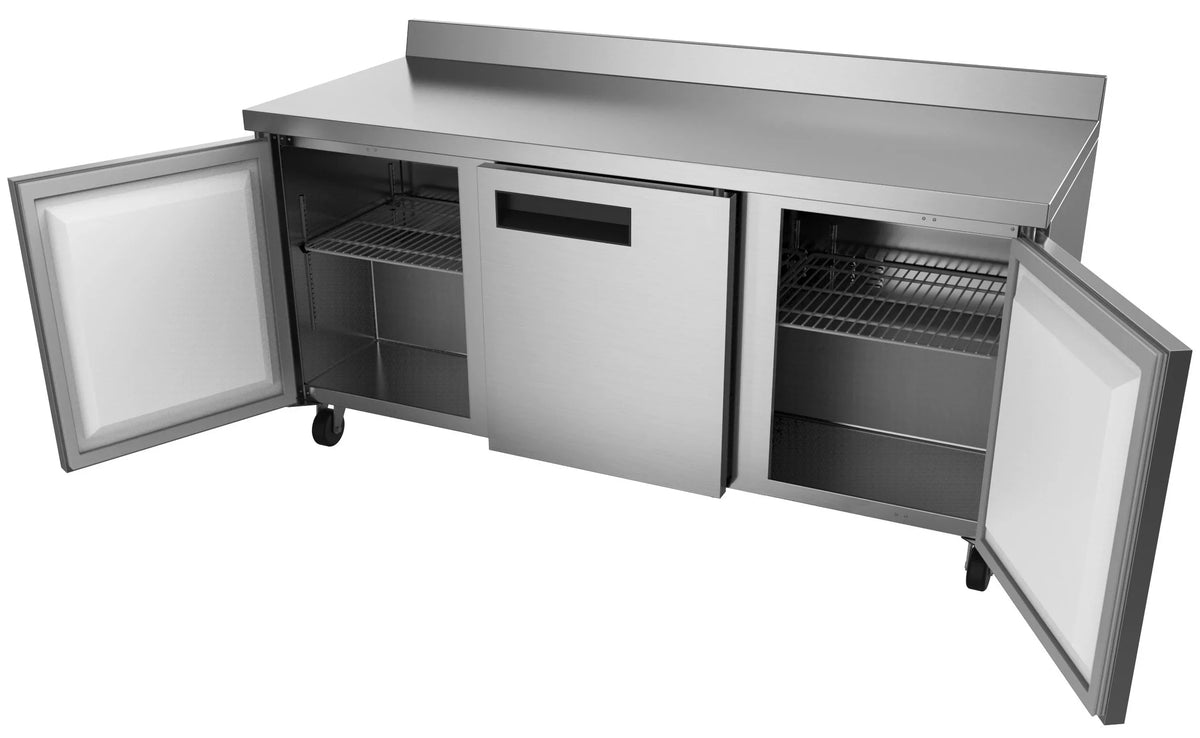 in. Cu. Refrigerator Steel, KoolMore Stainless 72 ft. Worktop 16.9 in Door Three Commercial