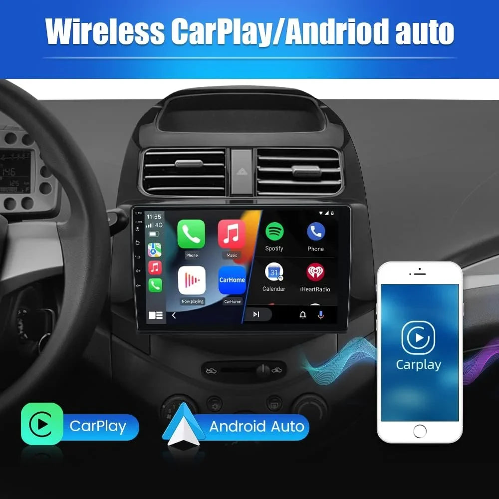 Radio with 9 2015 Wireless Auto 2013 Spark Car 2014 carplay Stereo inch Chevy for Android 2G+32G
