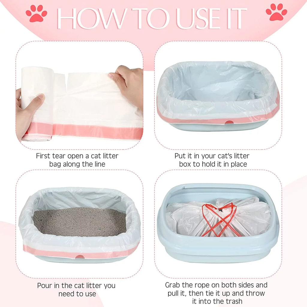 Cat Liners Heavy Litter Litter Box Home Litter Thick Litter Kitty 30-Count 31 Duty Kitty Liners in Times With Large Cat 18 Litter Bags x Liners Bags Drawstring Cat Pan Box Box