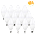 5000K, Watts), Dimmable, LED E12 Candelabra 60W Dimmable, Chandelier, White Bulbs, 550LM, for Equivalent(6 Ceiling Pack 12 Daylight Fan, Light