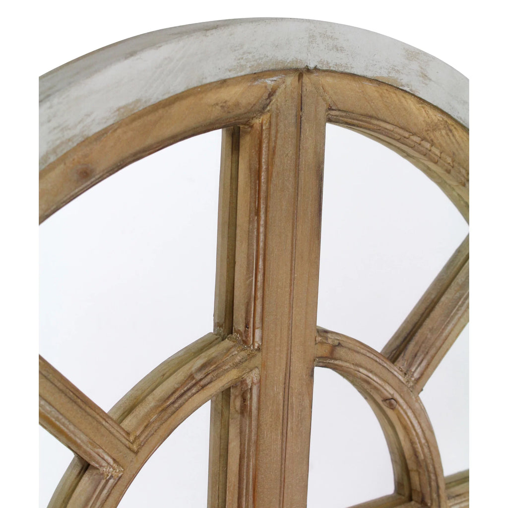 Brown Aspire Farmhouse Arch Wall Mirror, Athena