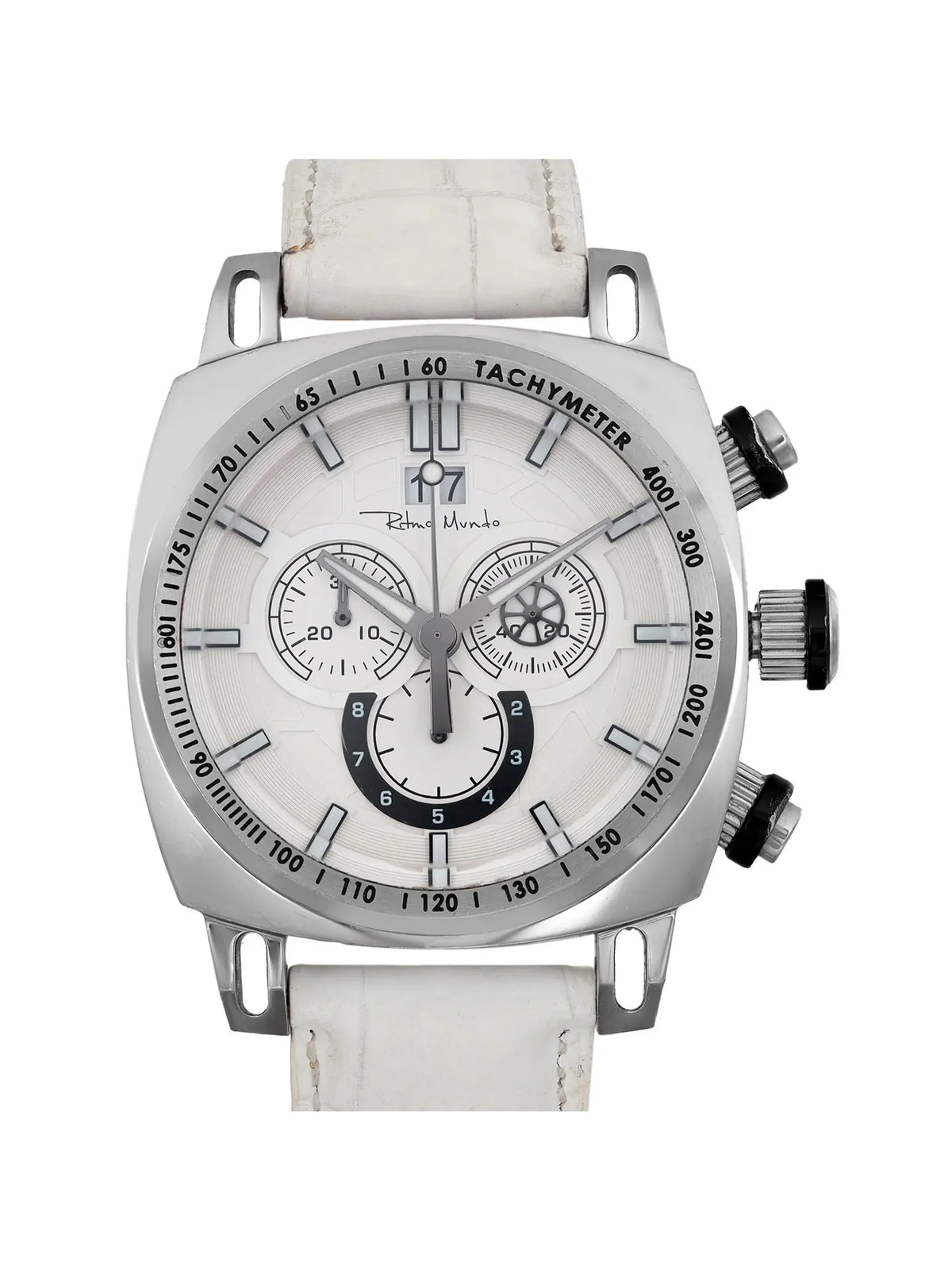 Mundo 222/4 Ritmo Quartz (Good) 44mm Watch Men Pre-owned Racer Steel