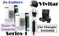 Hi 2-Pc Nikon Vivitar mAh 2300 EN-EL14a Charger For & D3400 Li-Ion Super Battery
