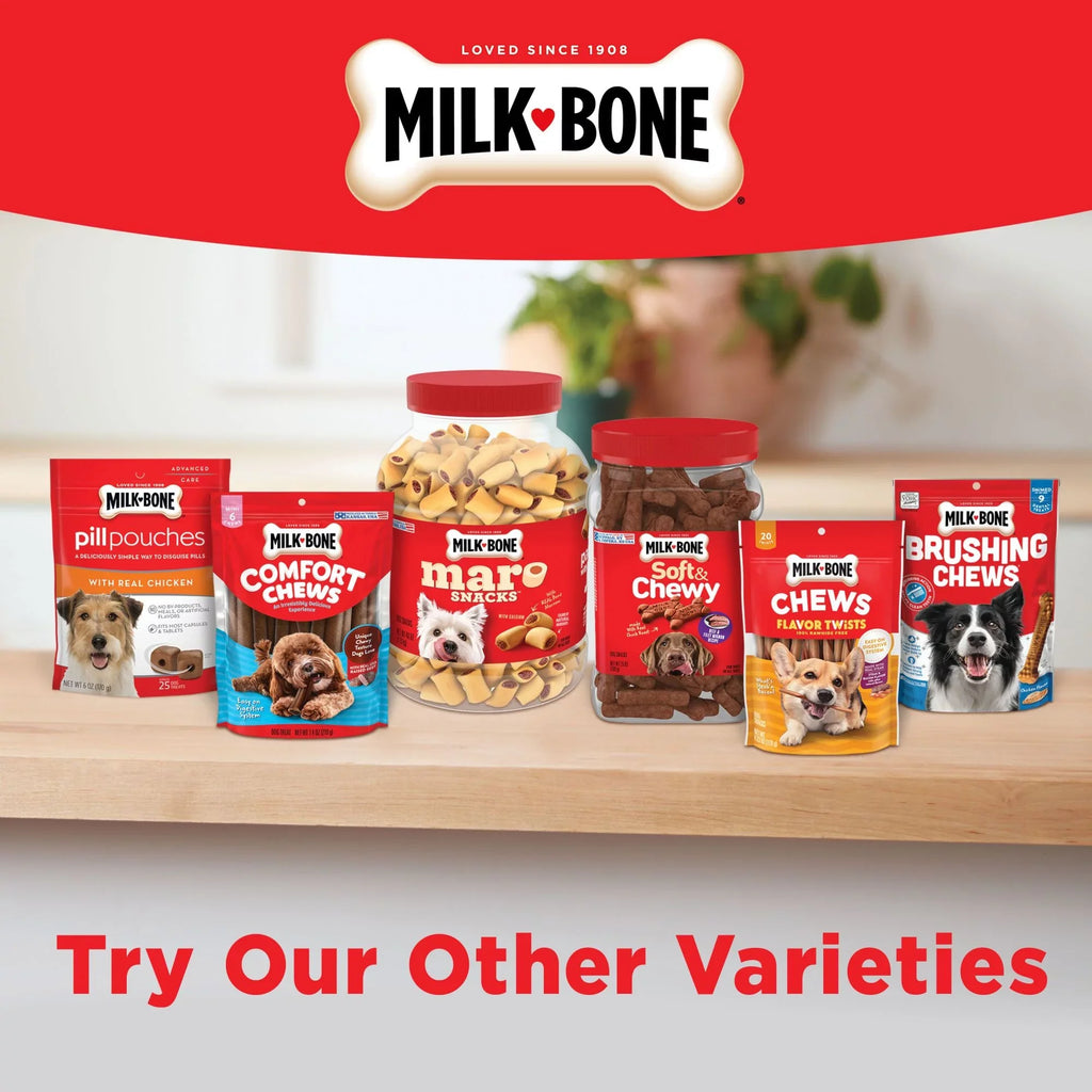 19.6 Small/Medium, Brushing Milk-Bone 25 Bag Oz. Chews Per Treats, Bag, Dog Bones Dental Daily