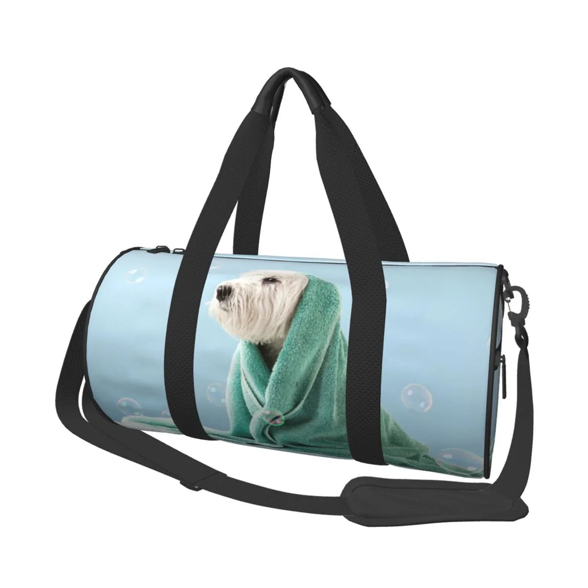 and Travel Cylinder Bag Wrapped in Waterproof Large Pocket Dog Luggage Bag Gym Bag Coaee with Capacity Compartment Sports Towel