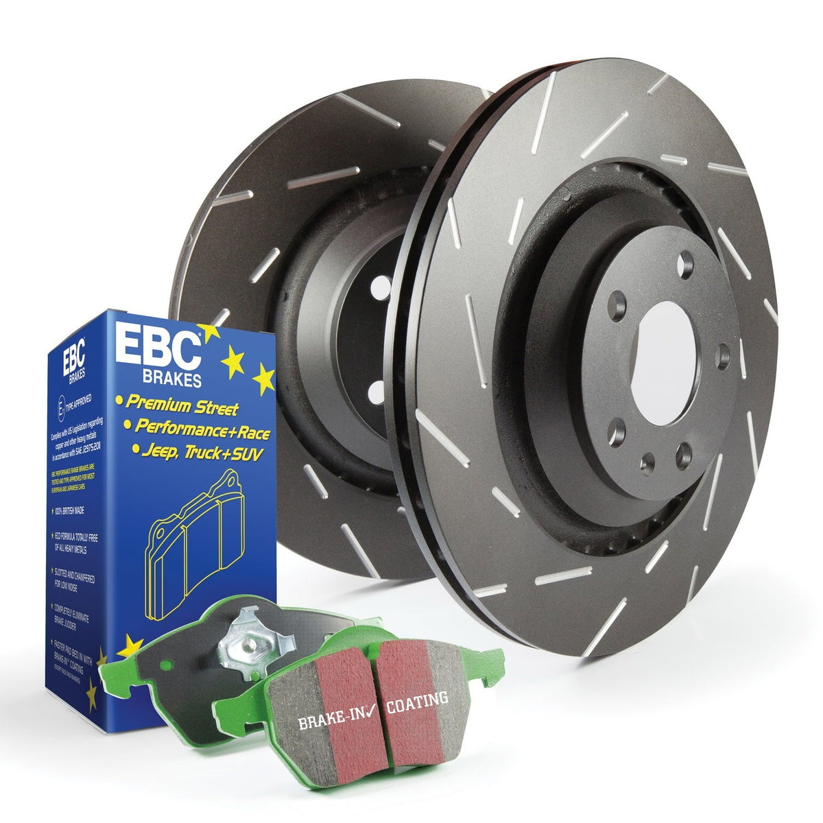CSX Civic 2000 Greenstuff Fits USR Rotors S2KF1381 Brakes RSX and S2 Kits EBC
