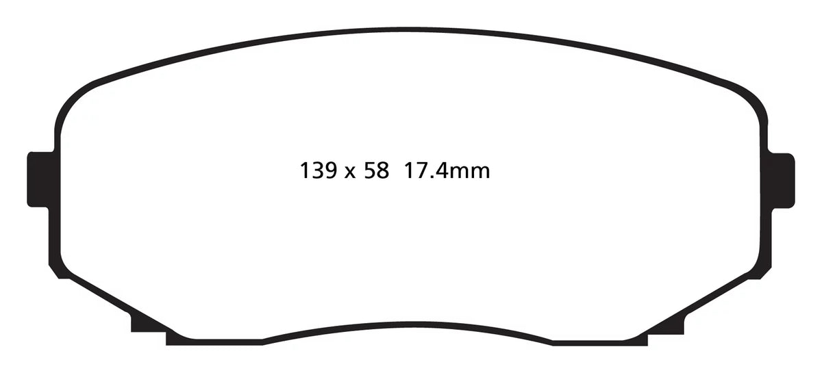 CX-9 11-14 2007-2021 Front EBC CX-5, Redstuff Brake 2022-2023 select: MAZDA Edge Pads Turbo Fits 2.0 MAZDA