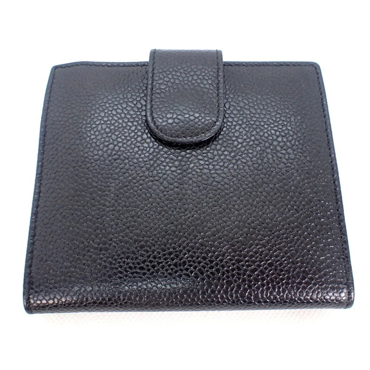 wallet skin Pre-Owned black trifold (Good) caviar