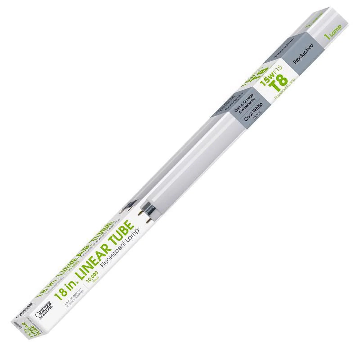 Pc, Fluorescent Bulb In. Linear X K Cool L 15 T8 6 Feit 4100 1.1 In. Pk 1 Legacy W Bulbs 17.7 White D