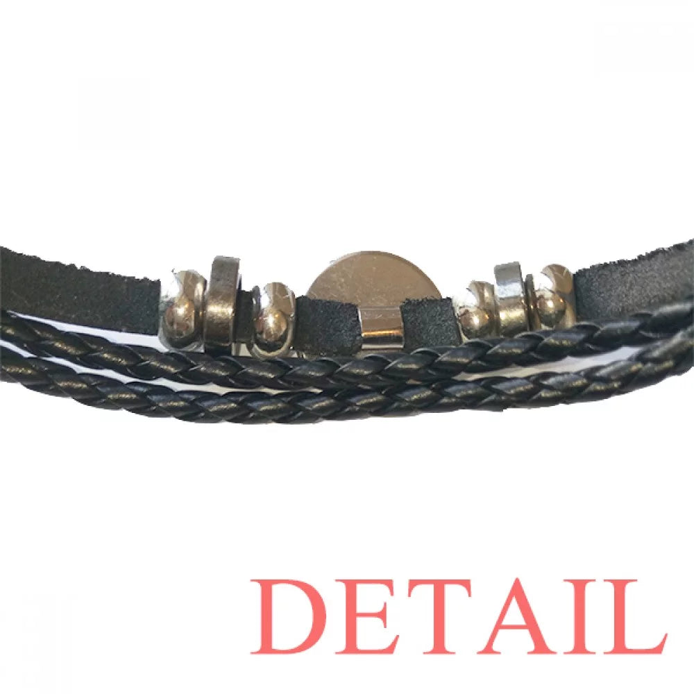 Wristband I Rainbow Leather Rope Yap Woven Am LGBT Flag Bracelet Braided Men