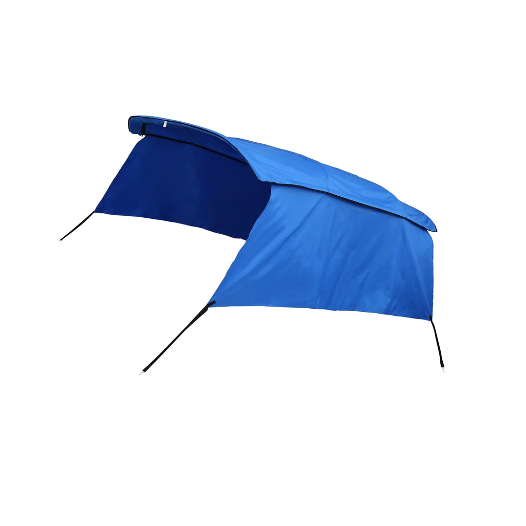 Bimini Top Blue Detachable Unique Side Blocks 4Bow Canvas Bargains With 8'Lx54"Hx67"-72"W