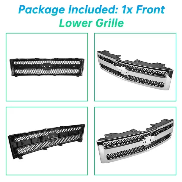 2007 25810707 2010 GM1200572 Pickup 2011 Silverado 1500 2009 Front Bumper Kojem Truck Chevrolet 2013 2012 Grille Mesh 2008 Grill for Chrome