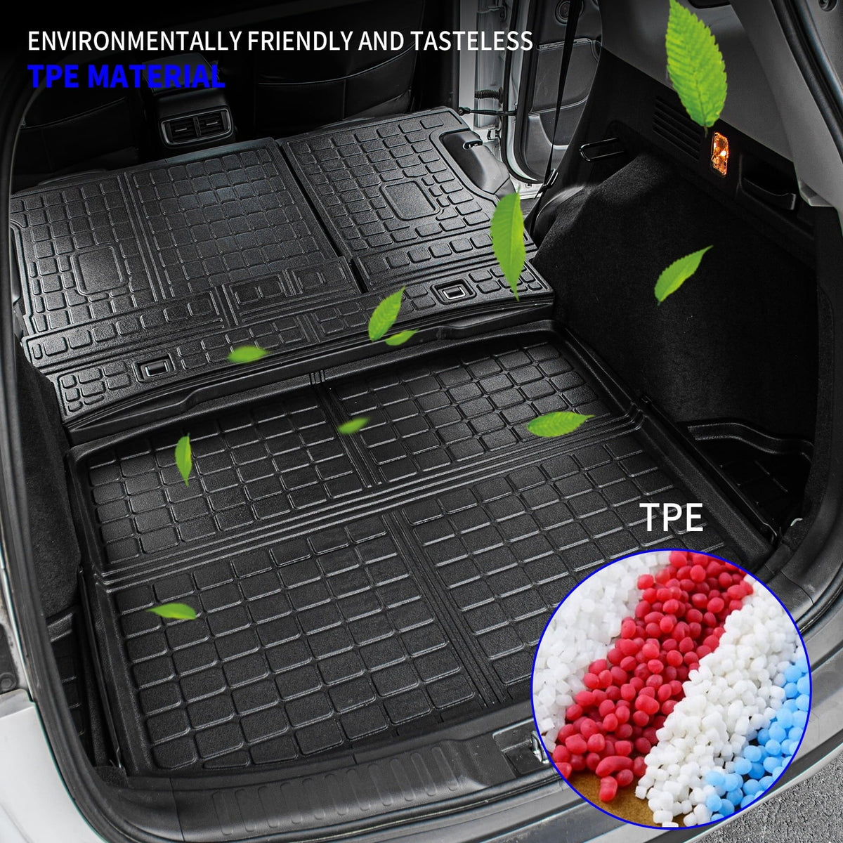 TPE Fit Backrest Protector Rear + Mats All (Trunk 2017-2022 Back CR-V Honda Fuel Mat Trunk climate Mats) Liner Seat Cargo Accessories Cover Liner Trunk CRV 2021