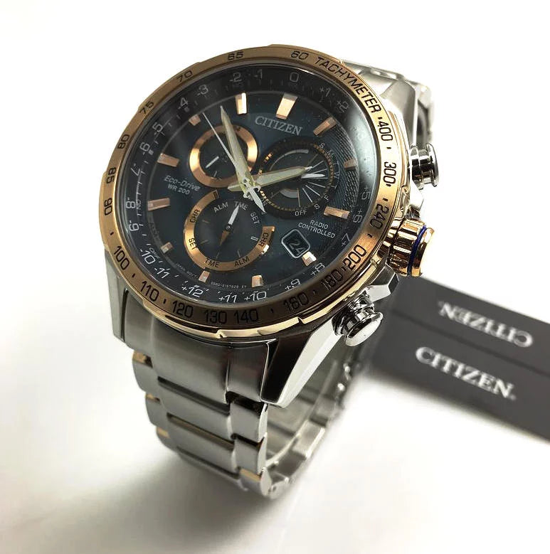 Dial Men's Chronograph Blue Watch PCAT CB5916-59L Eco-Drive Citizen