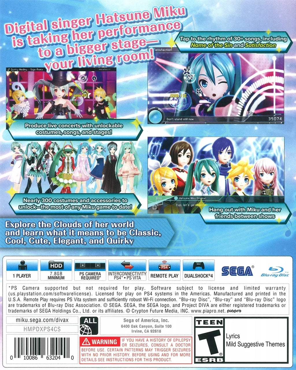 010086632040 Hatsune 4, PlayStation Diva Sega, X, [Physical], Miku: Project