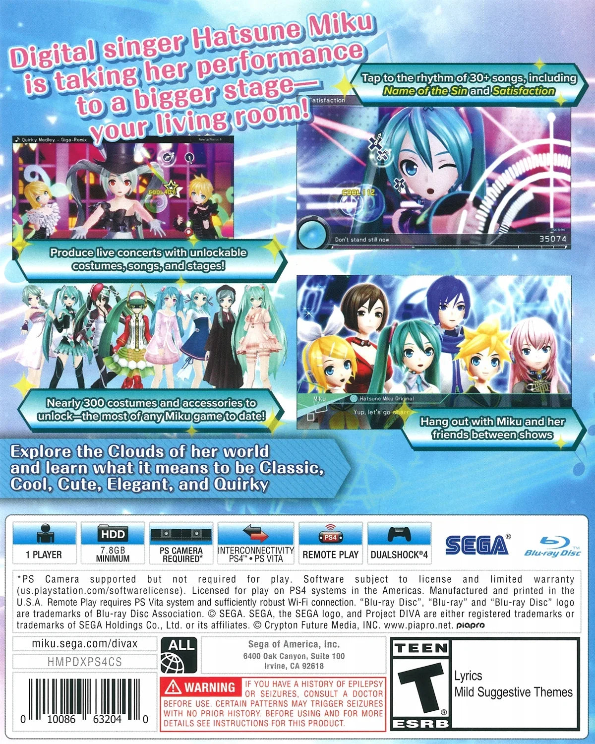 010086632040 Hatsune 4, PlayStation Diva Sega, X, [Physical], Miku: Project