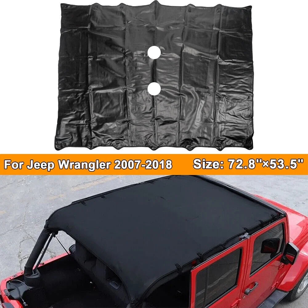 the from Paddsun SunFor JKU Leather Top JK Protection Jeep Wrangler Sunshade 07-18
