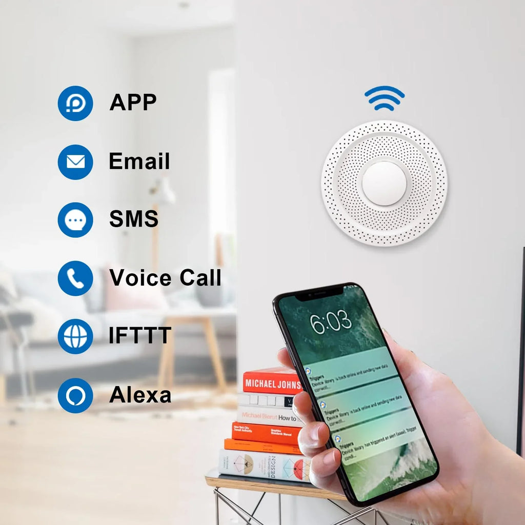 '- AQS1 Multiple CO2/CO2e, Alerts, Temperature 9-in-1 WiFi/RS485/LAN grade TVOC, Connectivity Air Monitor UbiBot & Humidity, PM1/2.5/10,
