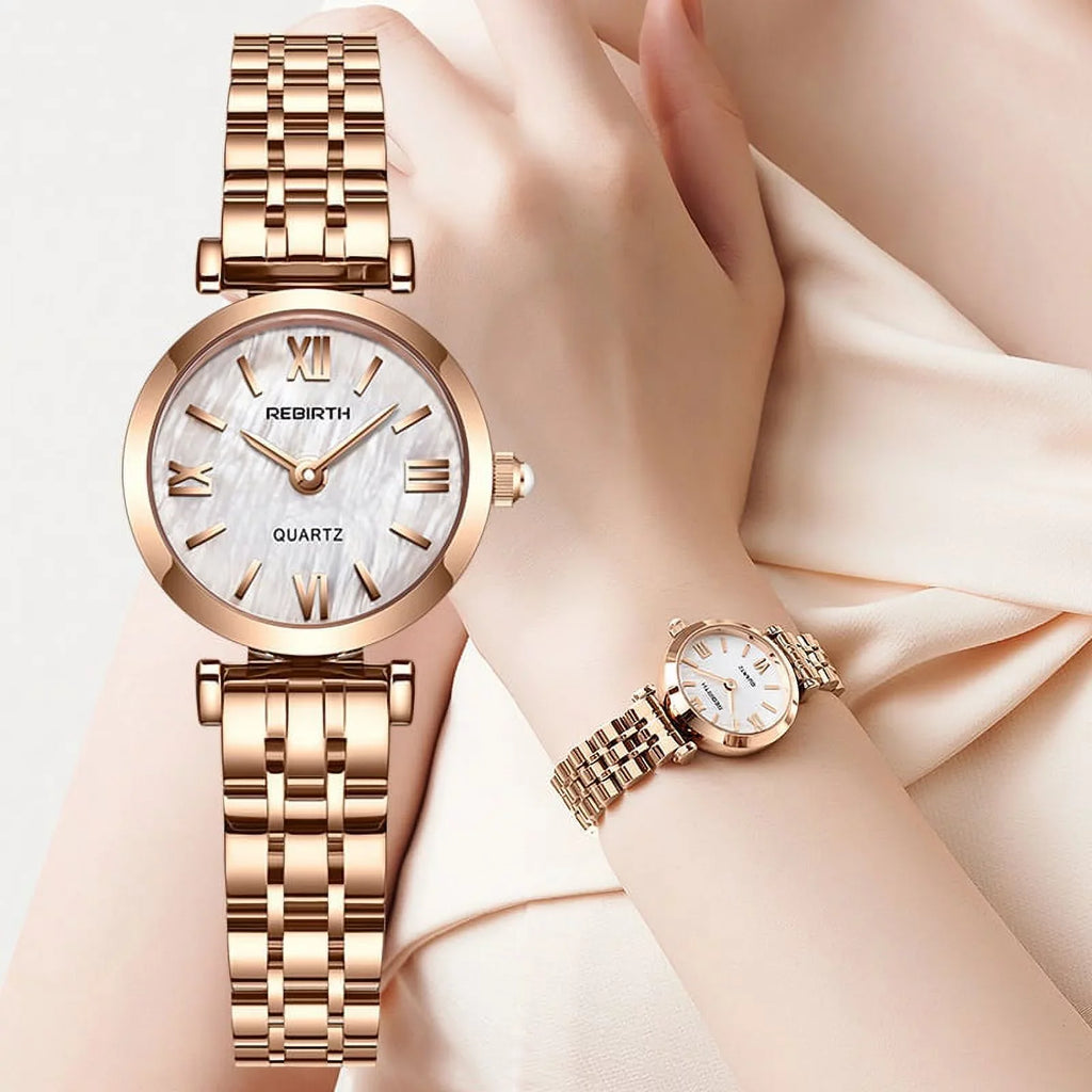 Female Stainless 2022 Rose Stylish Ladies Fashion Watch Quartz Watches Steel Wrist Desgin Gold Watch Creative reloj Women for
