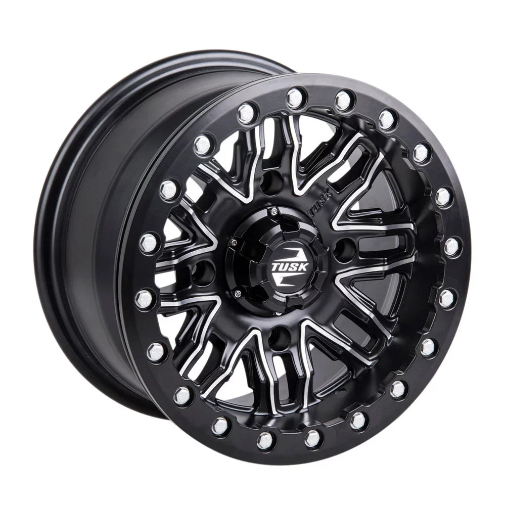 Yamaha Nebo Wheel Tusk 3.0 + 4.0 2 Sport Beadlock 14x7 Wolverine Machined/Black 1000 2022 For RMAX 4/156