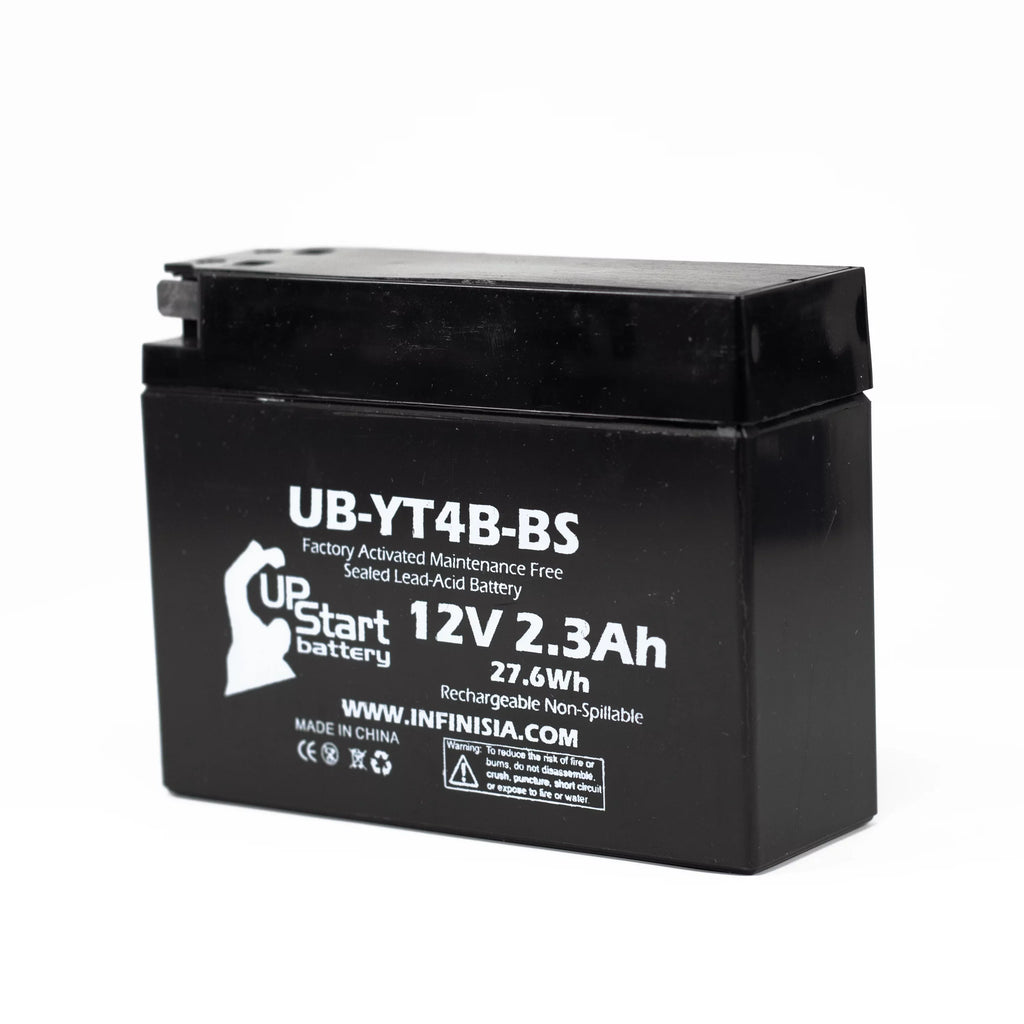 UpStart Replacement 400CC 2.3Ah, 2006 Factory UB-YT4B-BS - Battery 2-Pack 12V, SR400 Motorcycle Activated, Battery Free, Maintenance Yamaha