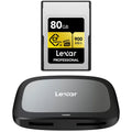 with Card Bundle Type Lexar A CFexpress Pro R900/W800 Memory Gold 80GB Card, Reader