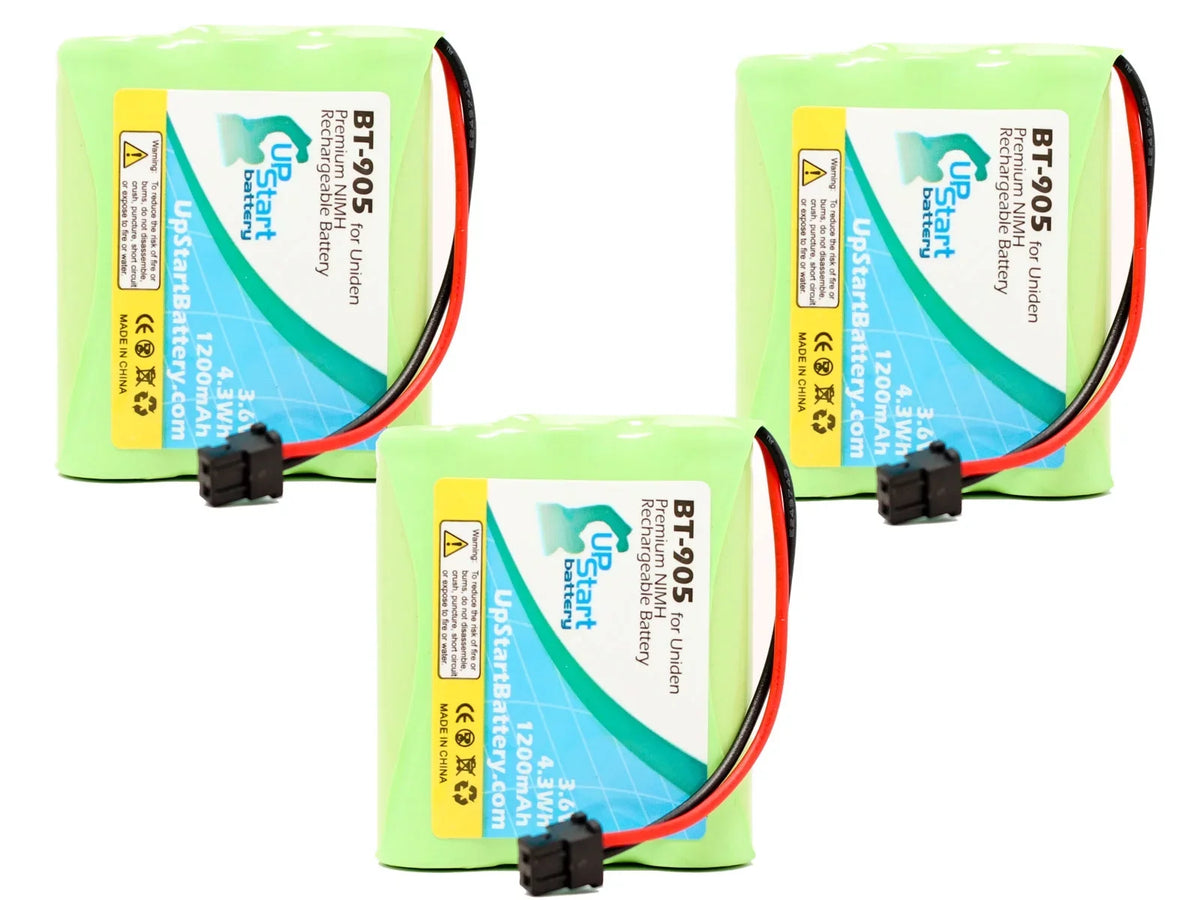 for NI-MH) Pack Battery Battery UpStart Phone Cordless (1200mAh, Battery - Energizer Replacement 3x 3.6V, P3702 - Energizer