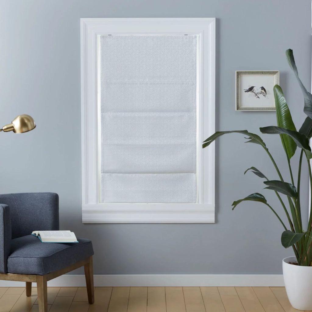 White Total Shade, Home Esme Exclusive Blackout 31"x64", Roman