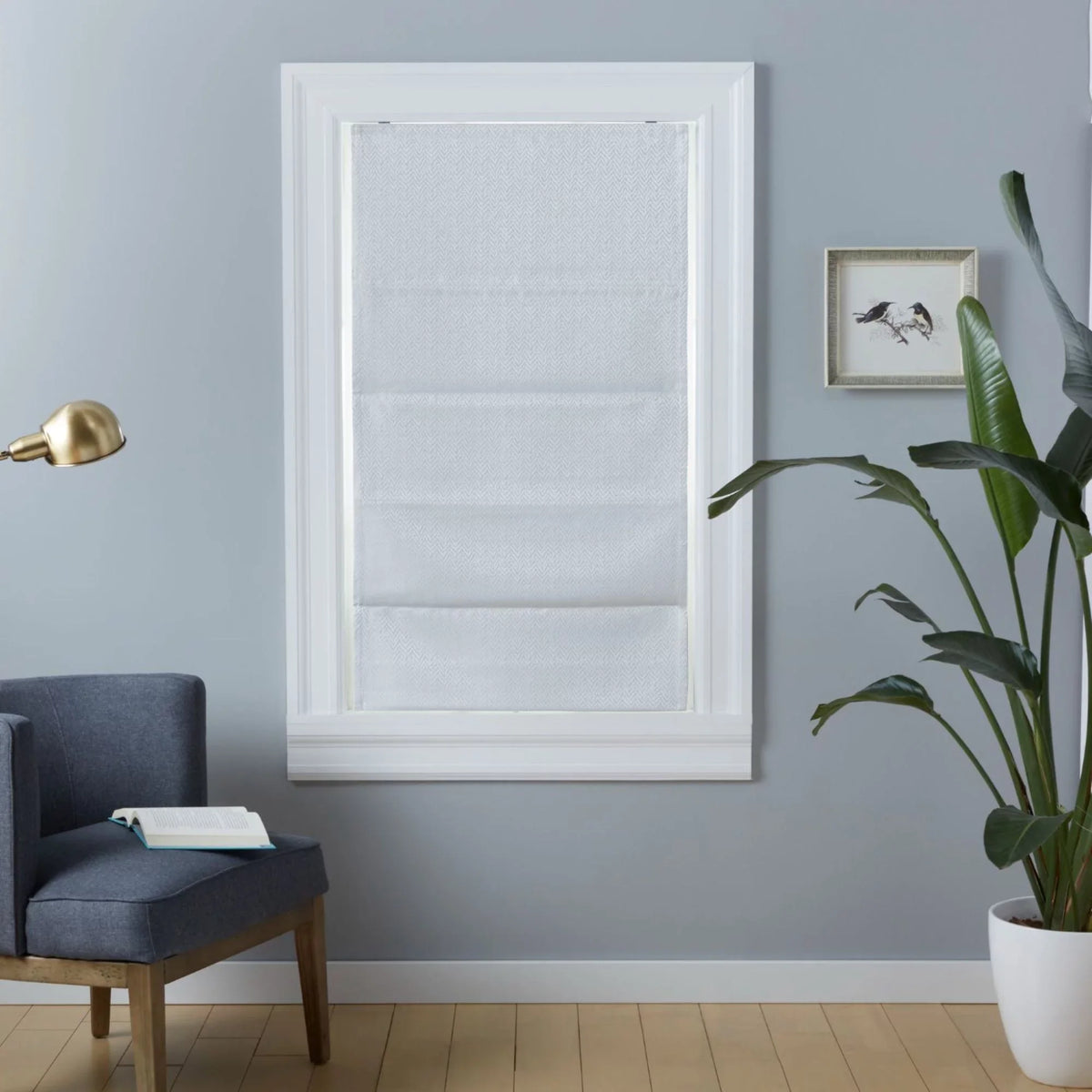 White Total Shade, Home Esme Exclusive Blackout 31"x64", Roman