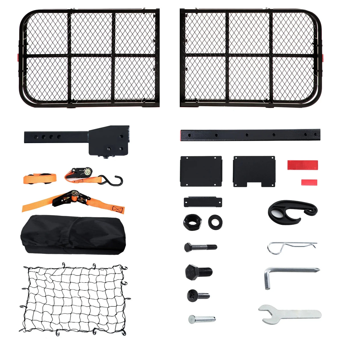 Cargo and Luggage Truck Rack Carrier 60"x21"x6" with Hitch Folding - Cargo Cargo ADOFFUR Net, Waterproof Bag for Capacity Car, Basket SUV, 550Lbs Rack Mount
