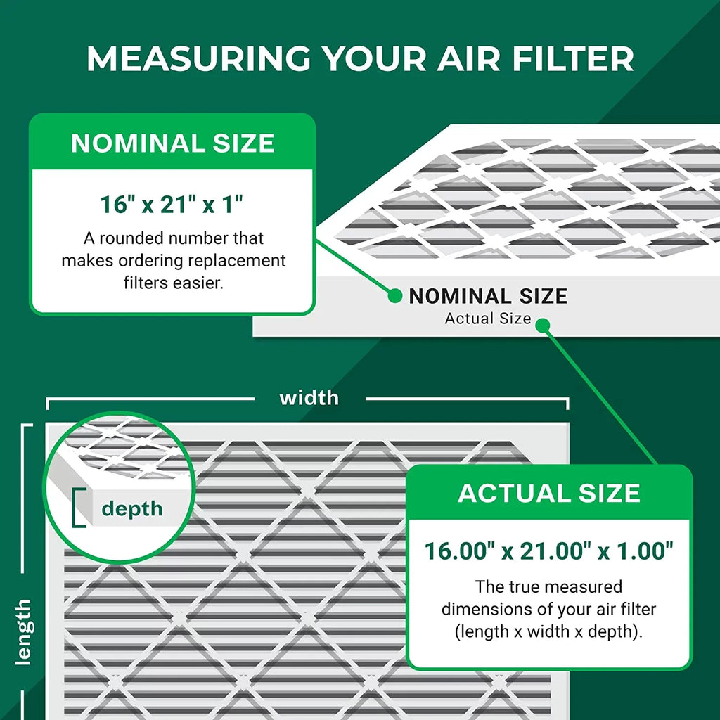 Pleated HVAC Furnace Air (12-Pack) AC 13 Filterbuy MERV 16x21x1 Filters