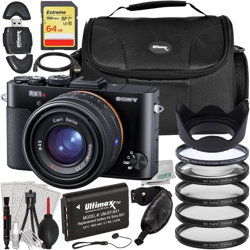 64GB 1x & Card, Extreme II Ultimaxx DSC-RX1R Bundle) Much Memory More Digital Battery Advanced (28pc - Bundle Replacement Cyber-shot Includes: Camera