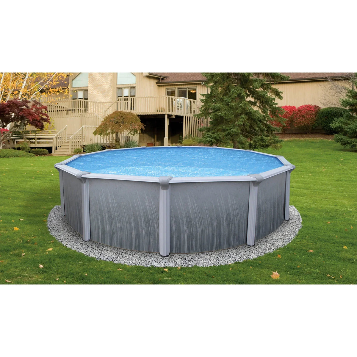 18' With Bluewave 52-In Pool 7-In Steel Rail Martinique Top Round