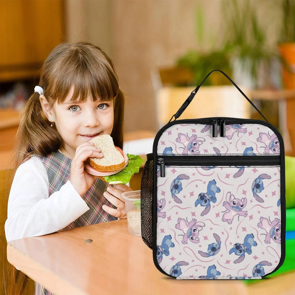 Cooler Thermal Stitch Office Portable Handbag Blue Insulated School Bento Bag Tote Girls Kids Adult Lunch For Lilo Boys Bag