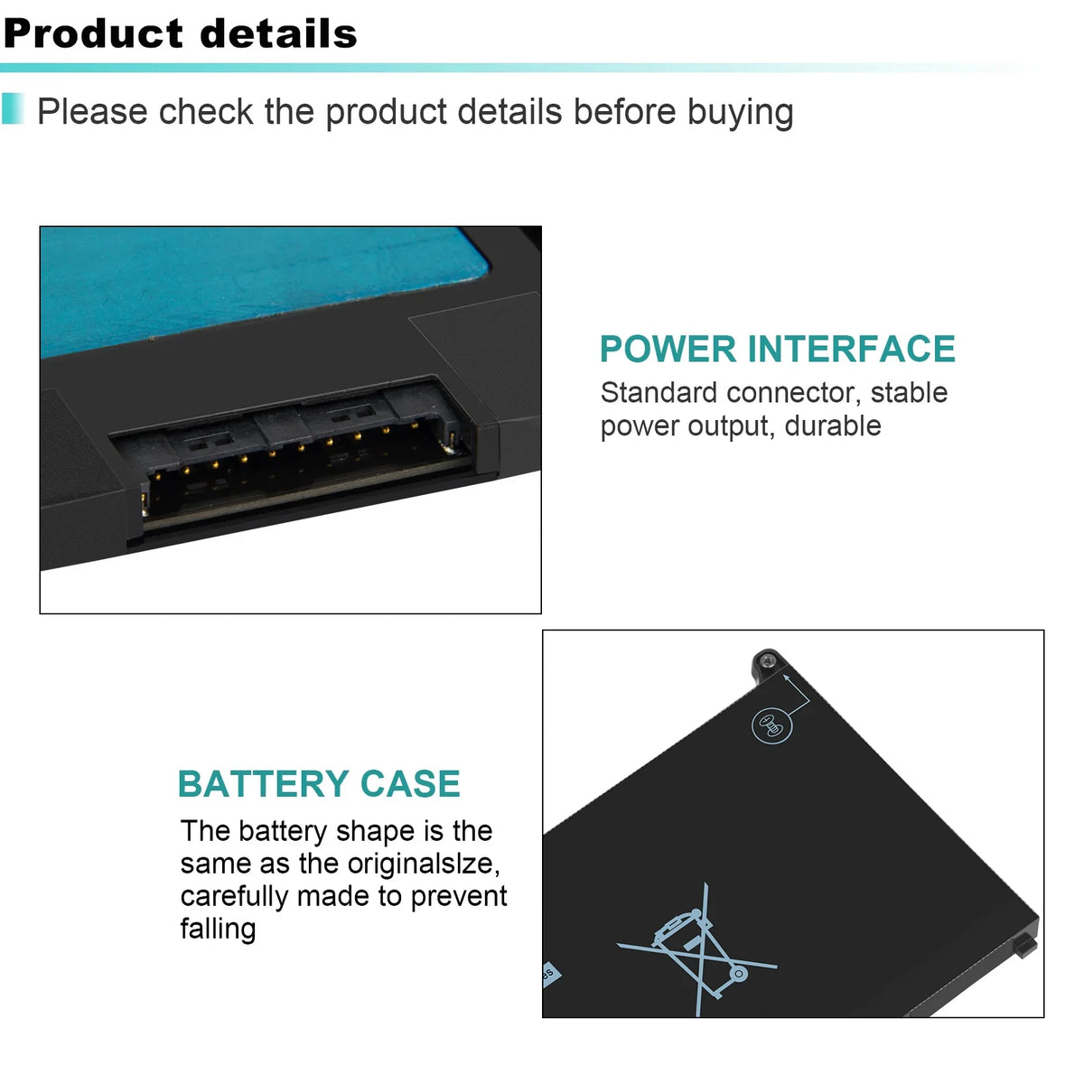 5310 5300 MXV9V For 7300 (2-in-1) Laptop 60Wh Battery 7400 Latitude