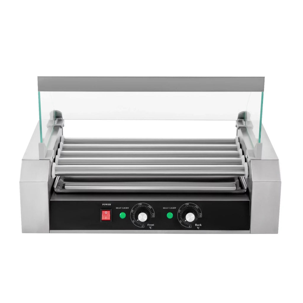 DENEST Holds Rollers Grilling Stainless 12-Hot Set Dog 110V W/5 0-250℃ Sausage Machine