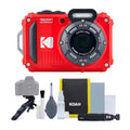 Kodak Shockproof Bundle LCD Pixpro 16MP Camera 2.7-Inch WPZ2 4x (Red) Waterproof