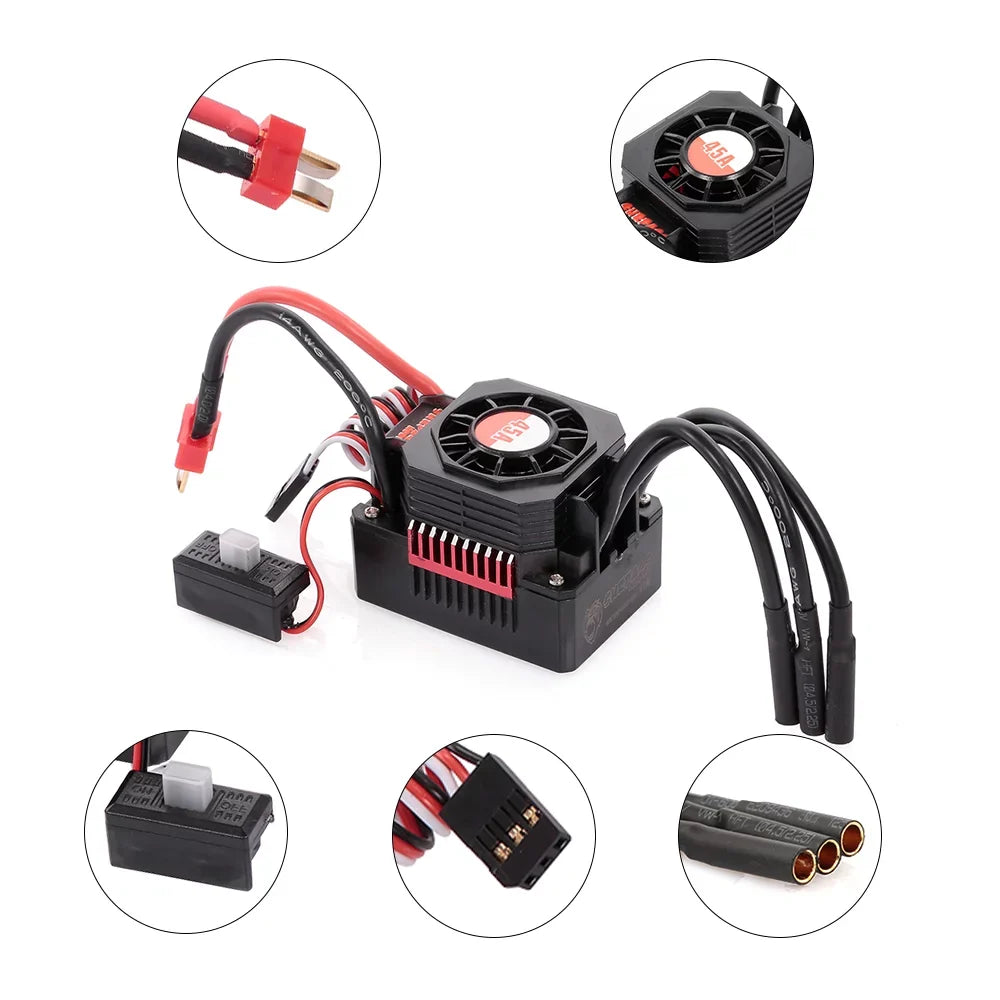 Car RC BEC SURPASS with 4370KV F540 for 1/10 Brushless Eccomum HOBBY Motor Truck Waterproof ESC 45A