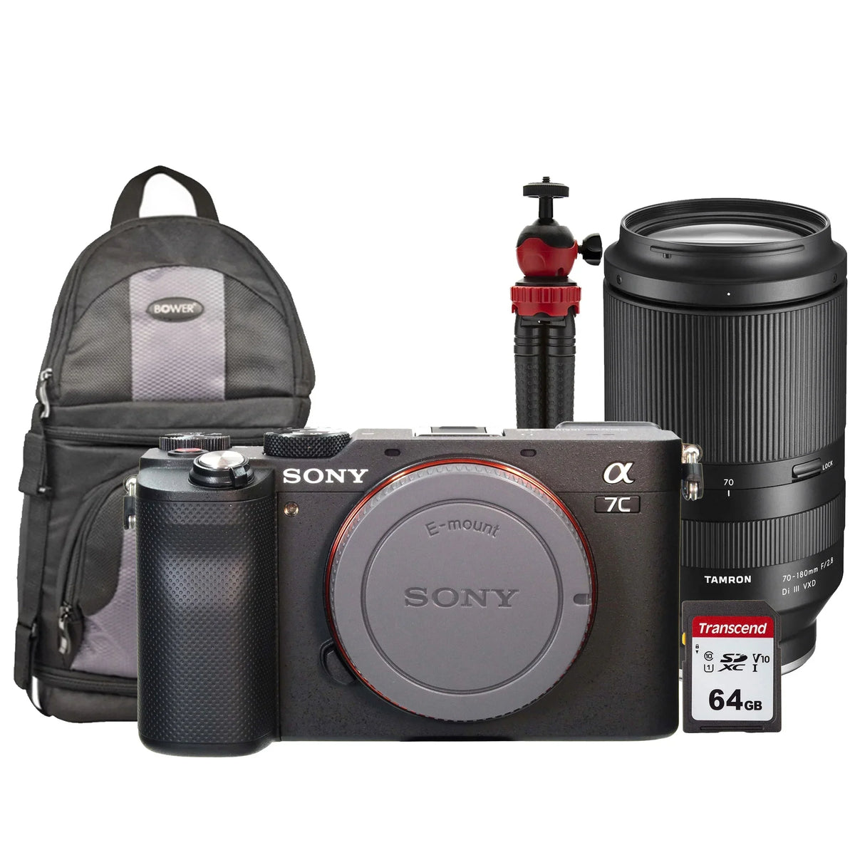 Mirrorless 70-180mm Kit with III VXD Camera Black Di Alpha Lens Full-Frame Tamron Accessory a7C