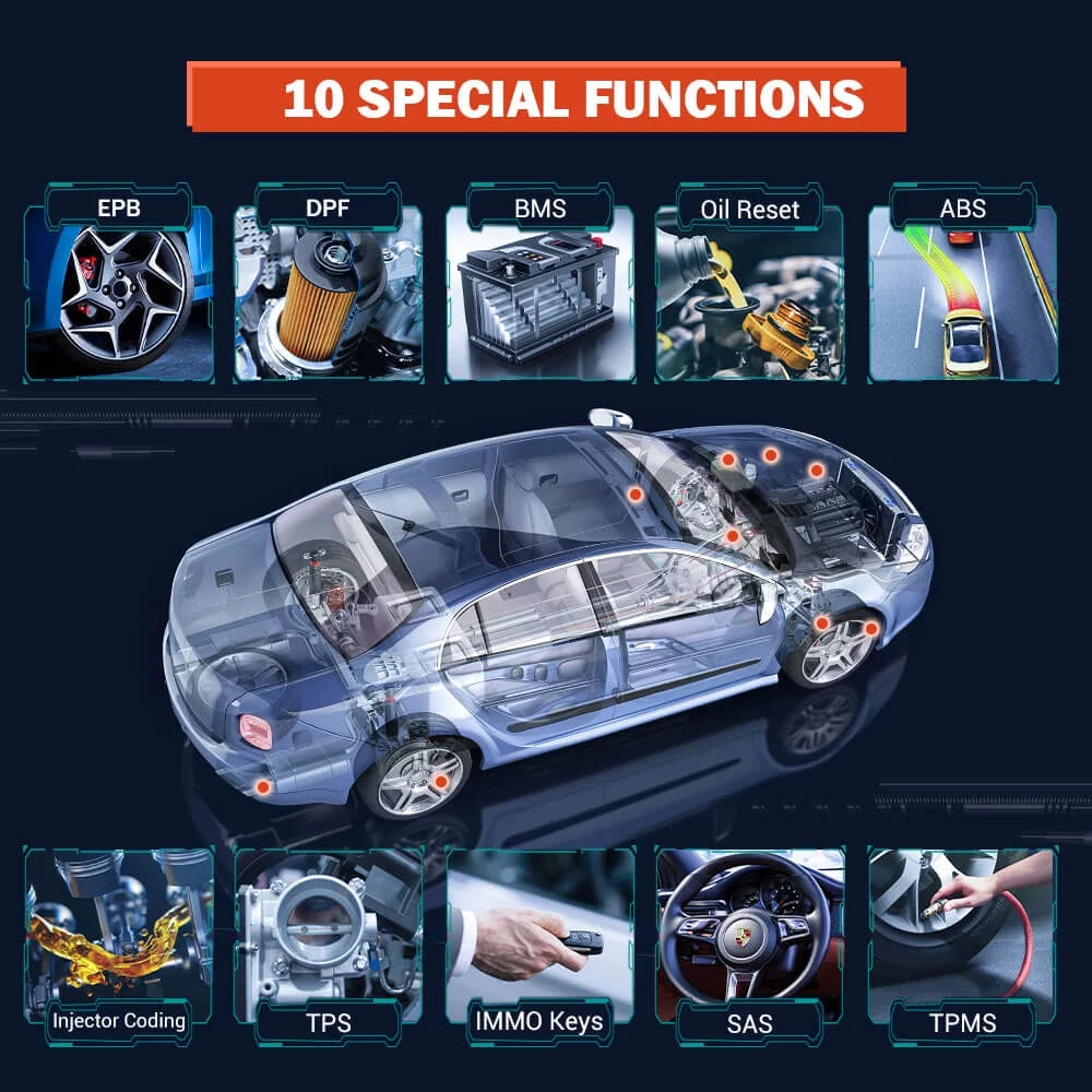 System Services OBD X6 Code Tool Tablet Automotive Scan ANCEL Car 10 Scan Reset Diagnostic All Bluetooth Scanner Live OBD2 Diagnostic Automotive Bi-direactional Auto Data Scanner VIN Car Reader EOBD